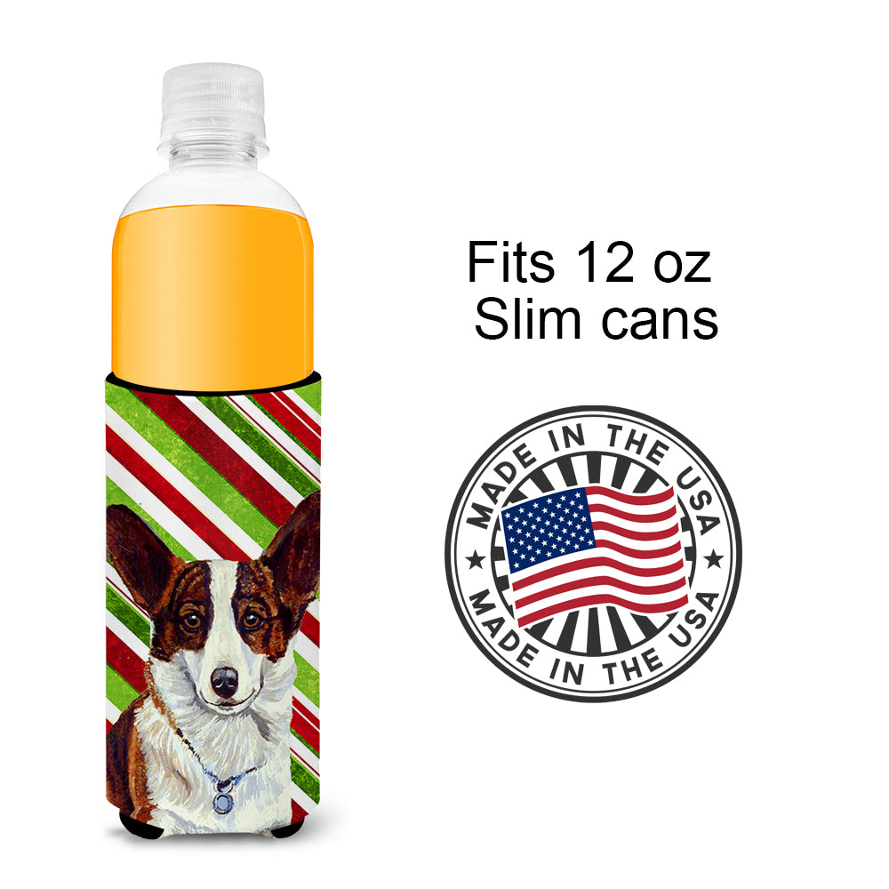 Corgi Candy Cane Holiday Christmas Ultra Beverage Isolateurs pour canettes minces LH9243MUK