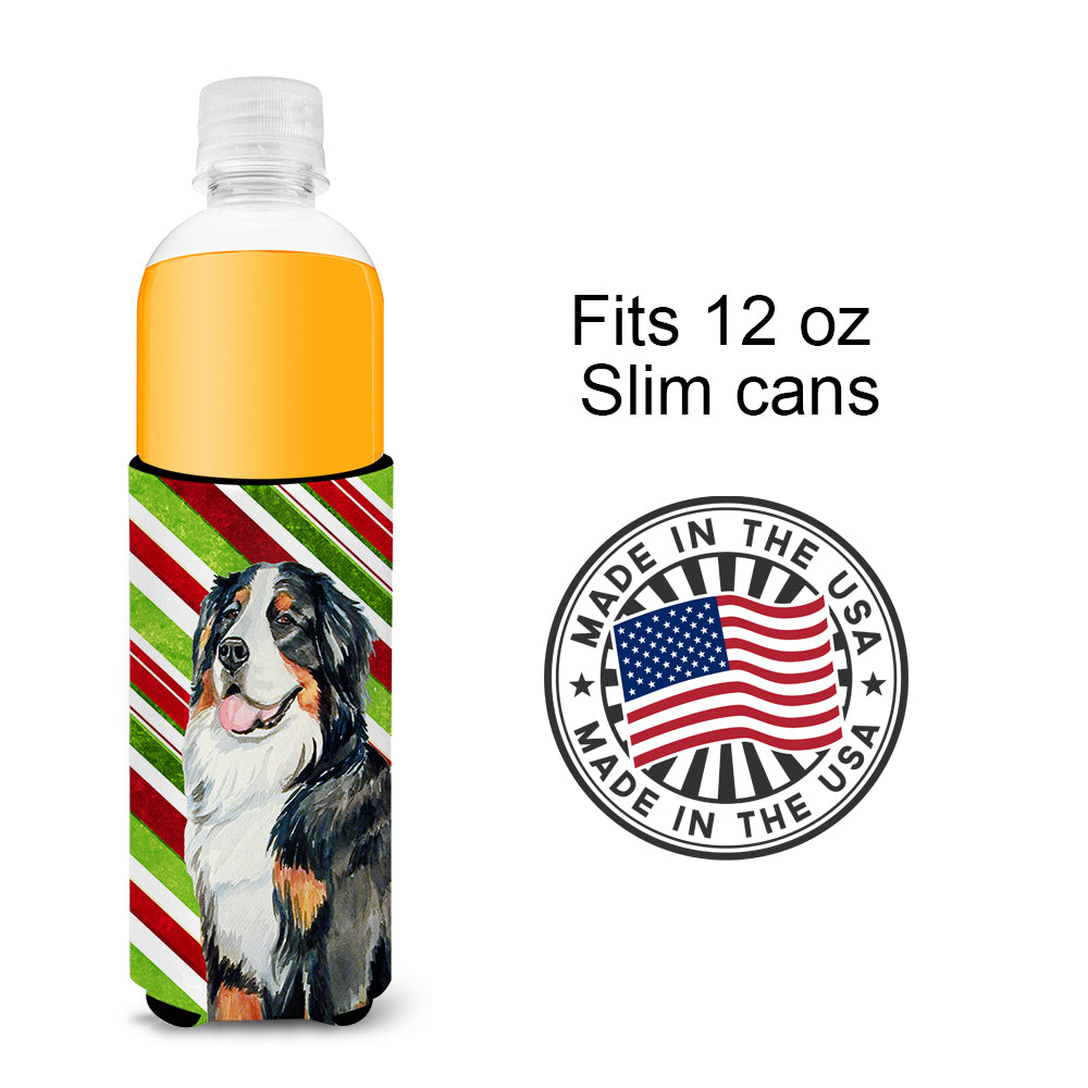 Isolateurs de boissons Ultra pour chien de montagne bernois Candy Cane Holiday Christmas Ultra pour canettes minces LH9244MUK