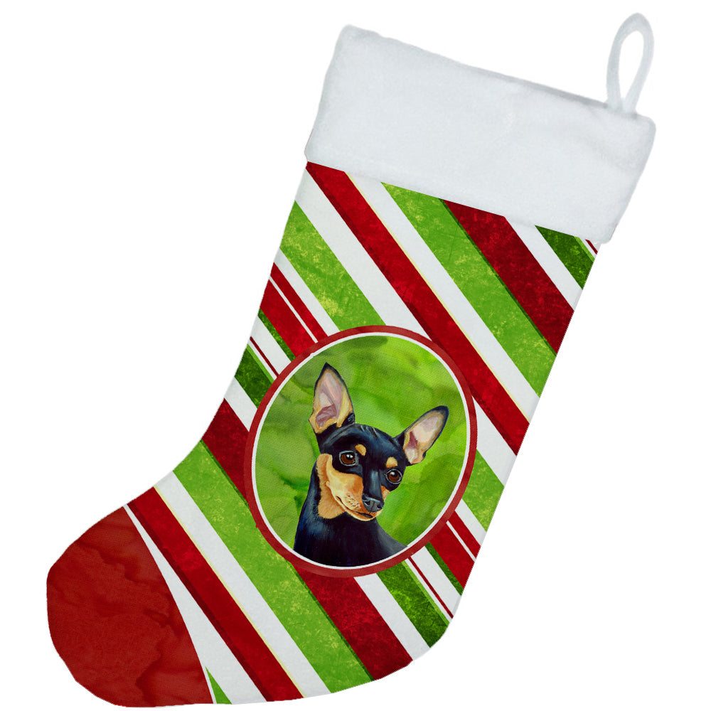 Min Pin Candy Cane Holiday Christmas Christmas Stocking LH9245  the-store.com.