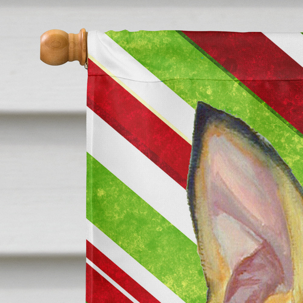 Min Pin Candy Cane Holiday Christmas  Flag Canvas House Size