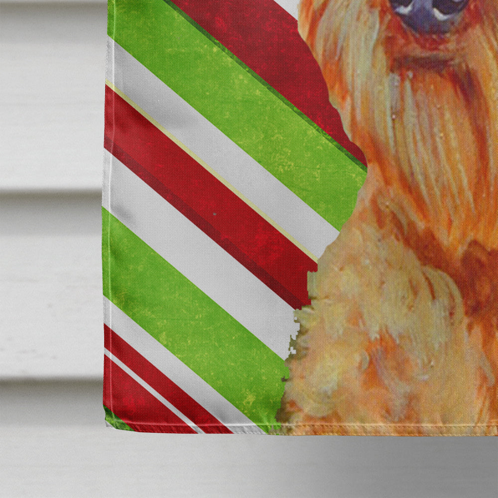 Airedale Candy Cane Holiday Christmas  Flag Canvas House Size