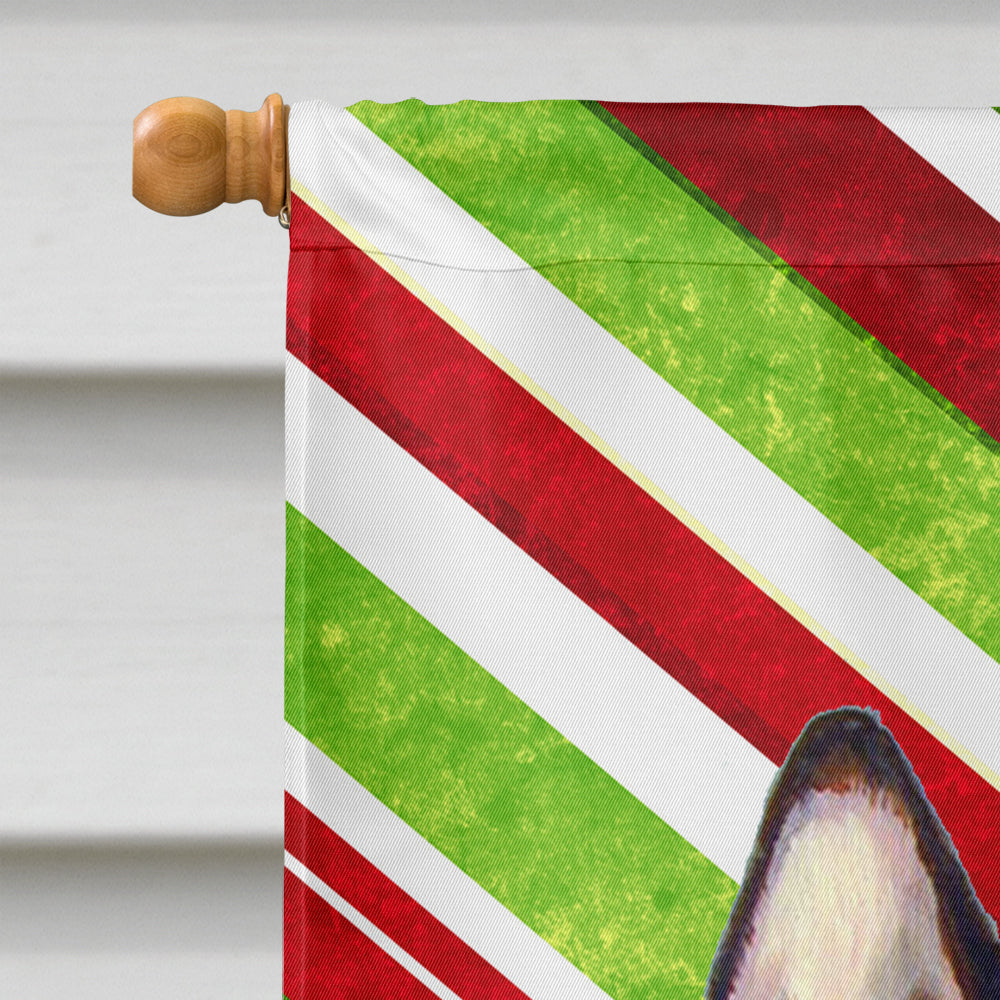French Bulldog Candy Cane Holiday Christmas  Flag Canvas House Size