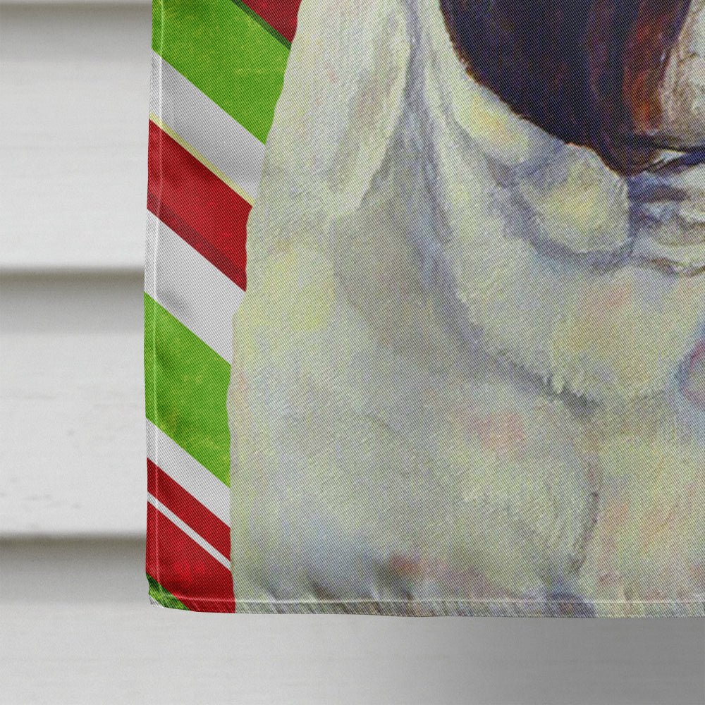 French Bulldog Candy Cane Holiday Christmas  Flag Canvas House Size