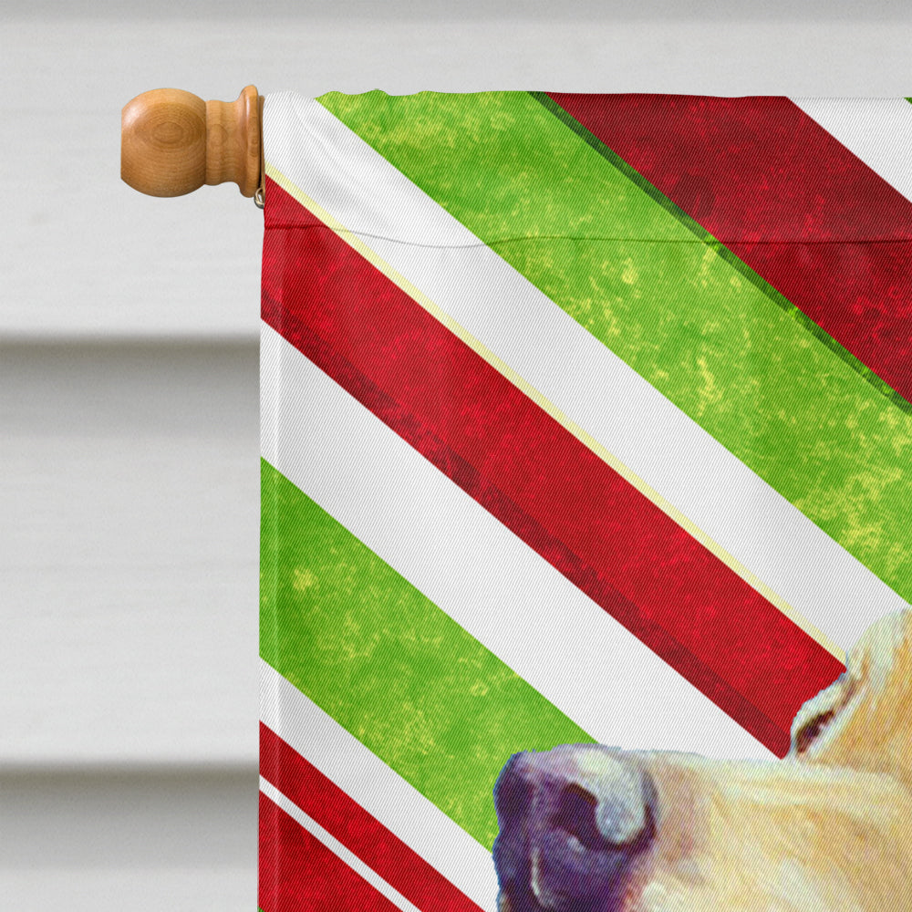Labrador Candy Cane Holiday Christmas  Flag Canvas House Size