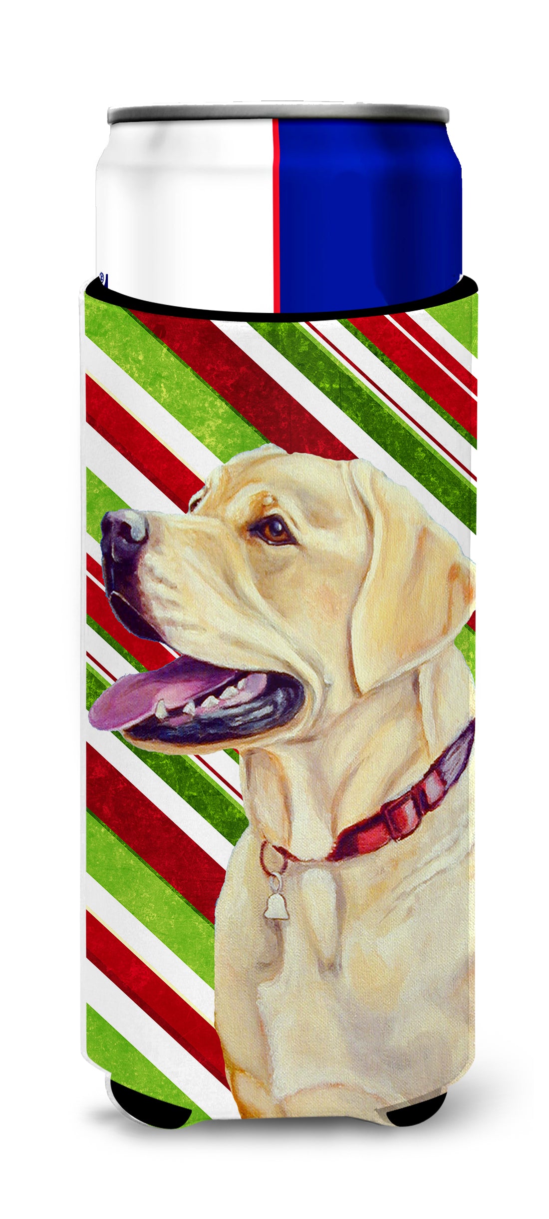 Labrador Candy Cane Holiday Christmas Ultra Beverage Insulators for slim cans LH9248MUK