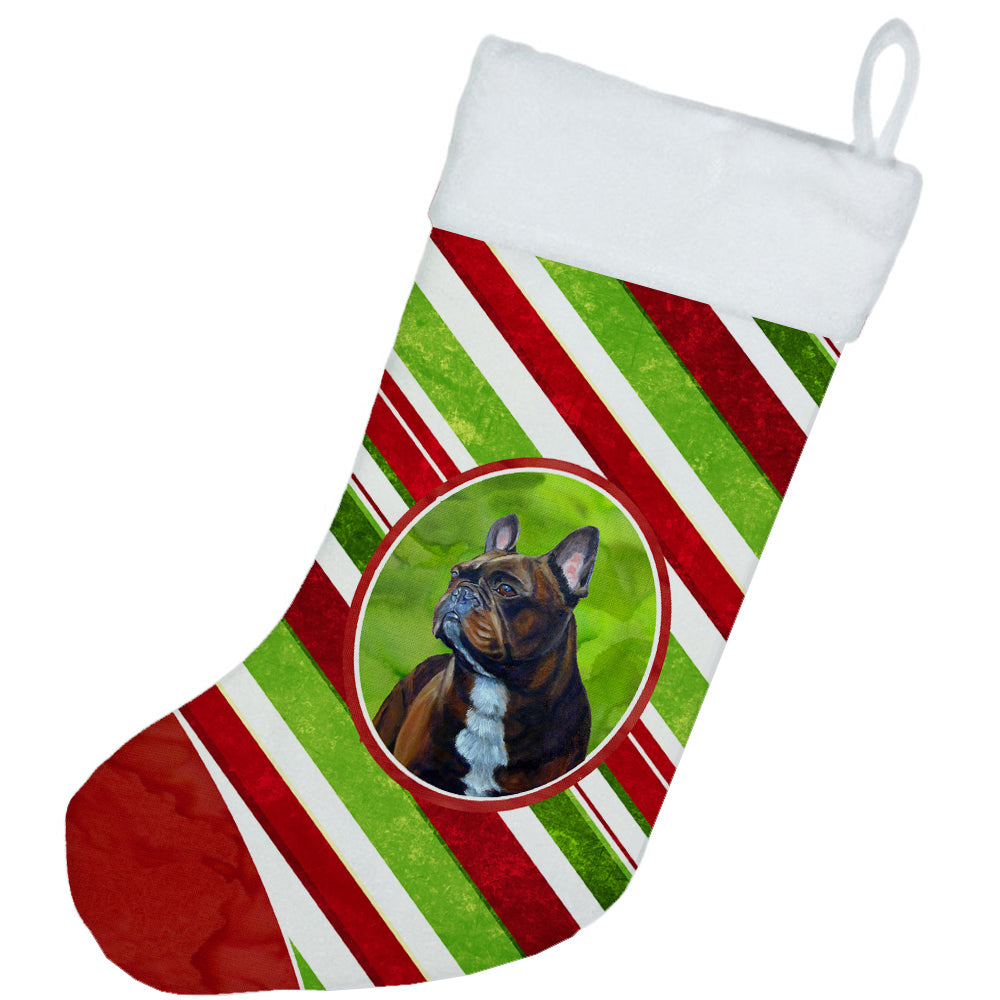 French Bulldog Candy Cane Holiday Christmas Christmas Stocking LH9250  the-store.com.