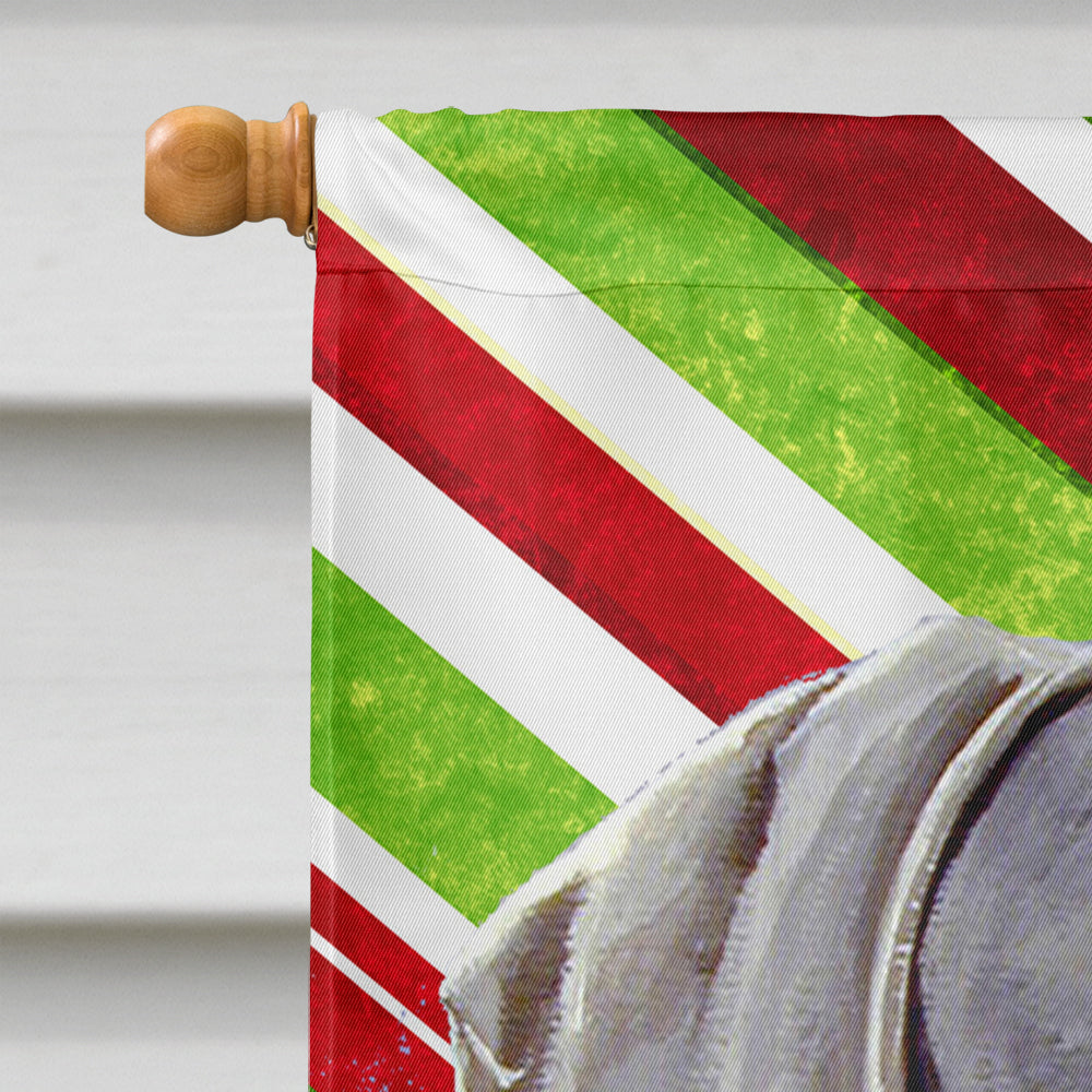 Weimaraner Candy Cane Holiday Christmas  Flag Canvas House Size