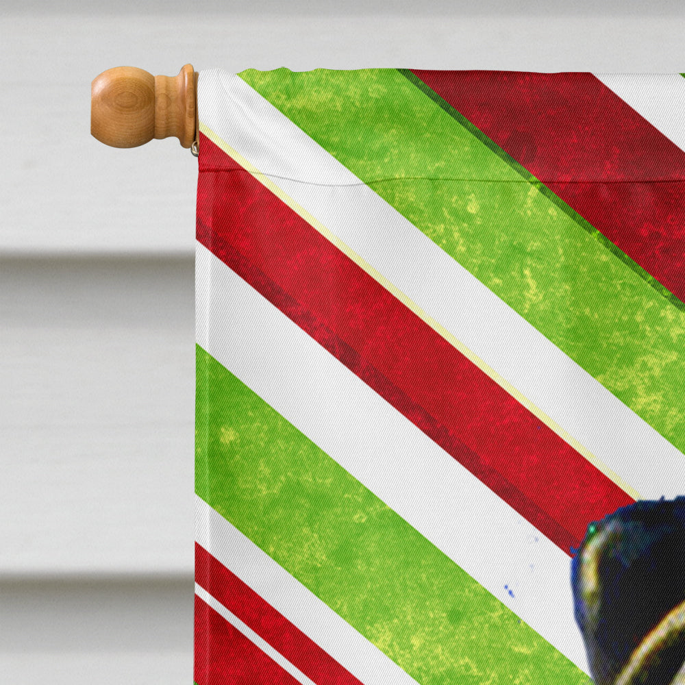 Pug Candy Cane Holiday Christmas  Flag Canvas House Size