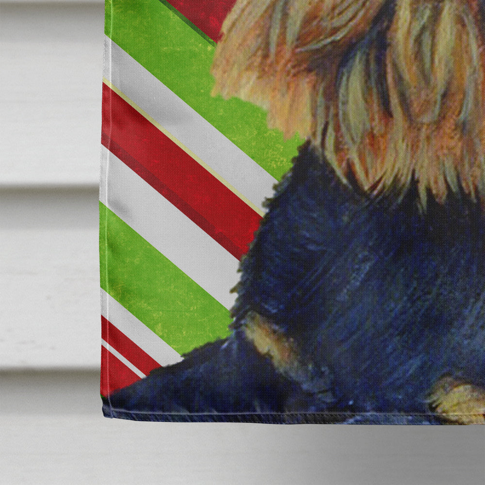 Brussels Griffon Candy Cane Holiday Christmas  Flag Canvas House Size