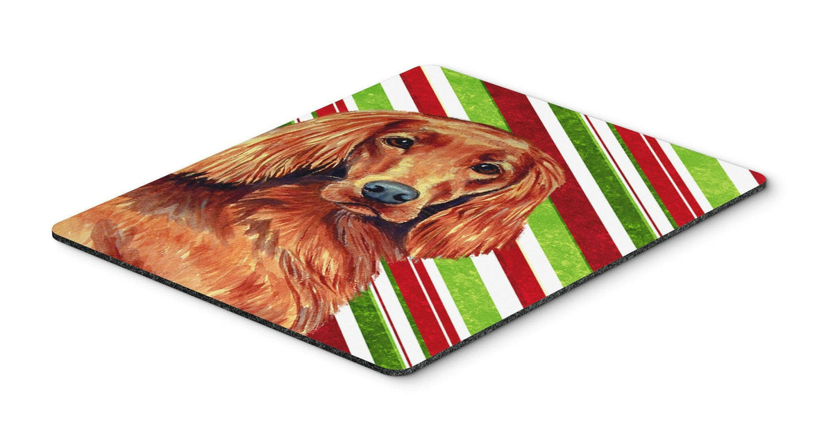 Irish Setter Candy Cane Holiday Christmas Mouse Pad, Hot Pad or Trivet by Caroline&#39;s Treasures