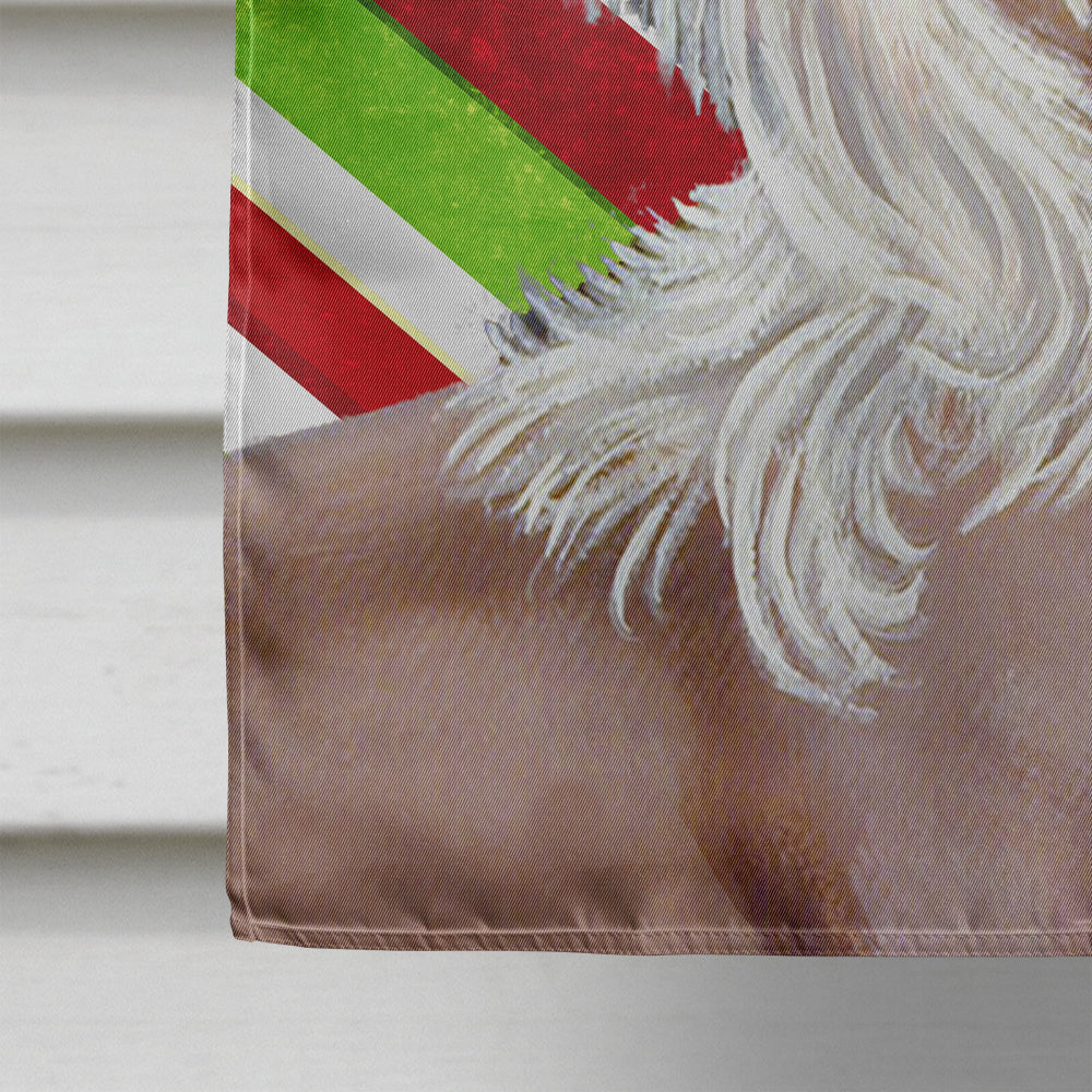 Chinese Crested Candy Cane Holiday Christmas  Flag Canvas House Size  the-store.com.