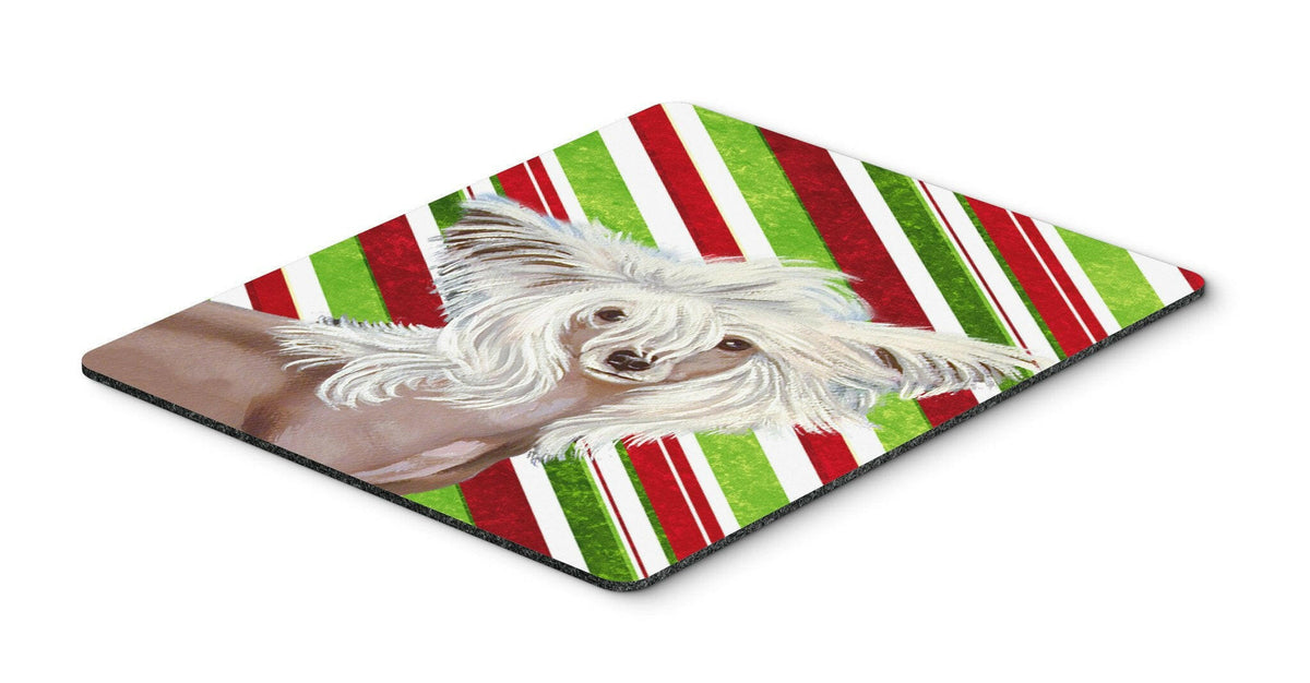 Chinese Crested Candy Cane Holiday Christmas Mouse Pad, Hot Pad or Trivet by Caroline&#39;s Treasures
