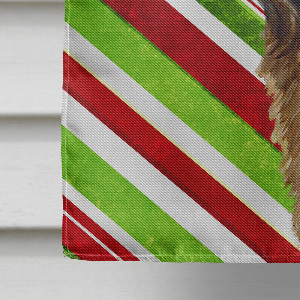 Leonberger Candy Cane Holiday Christmas  Flag Canvas House Size