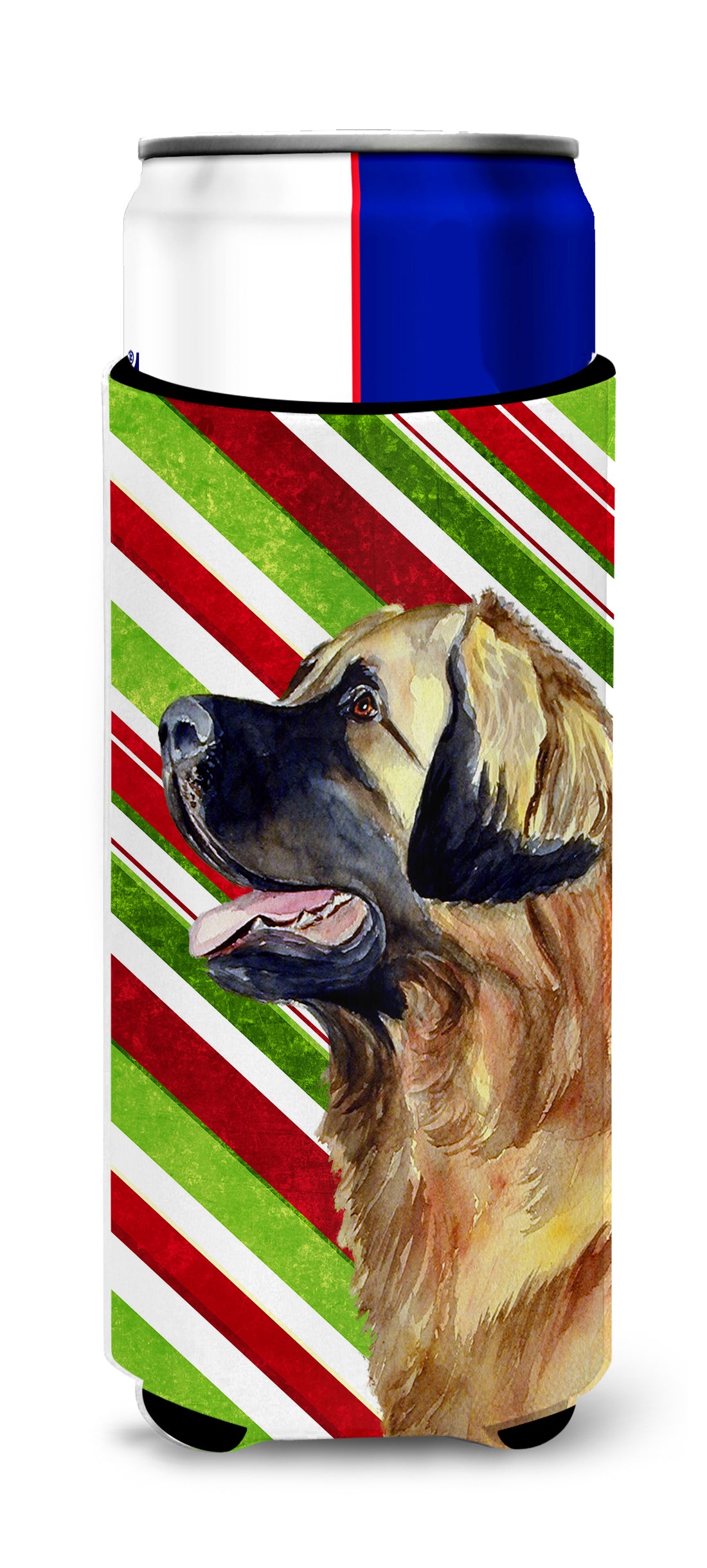 Leonberger Candy Cane Holiday Christmas Ultra Beverage Isolateurs pour canettes minces LH9258MUK