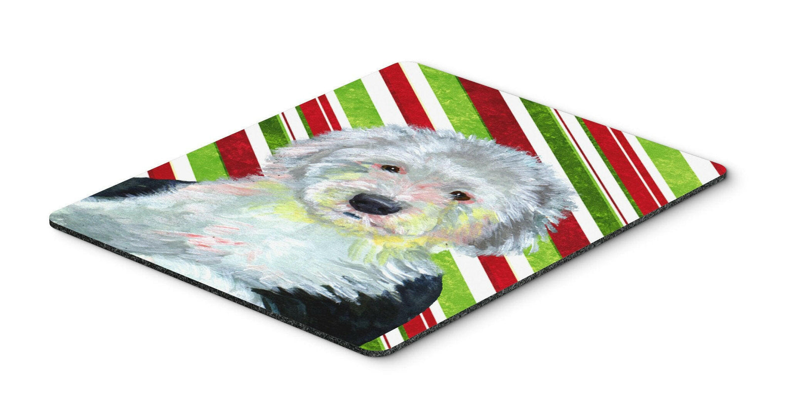 Old English Sheepdog Candy Cane Holiday Christmas Mouse Pad, Hot Pad or Trivet by Caroline's Treasures