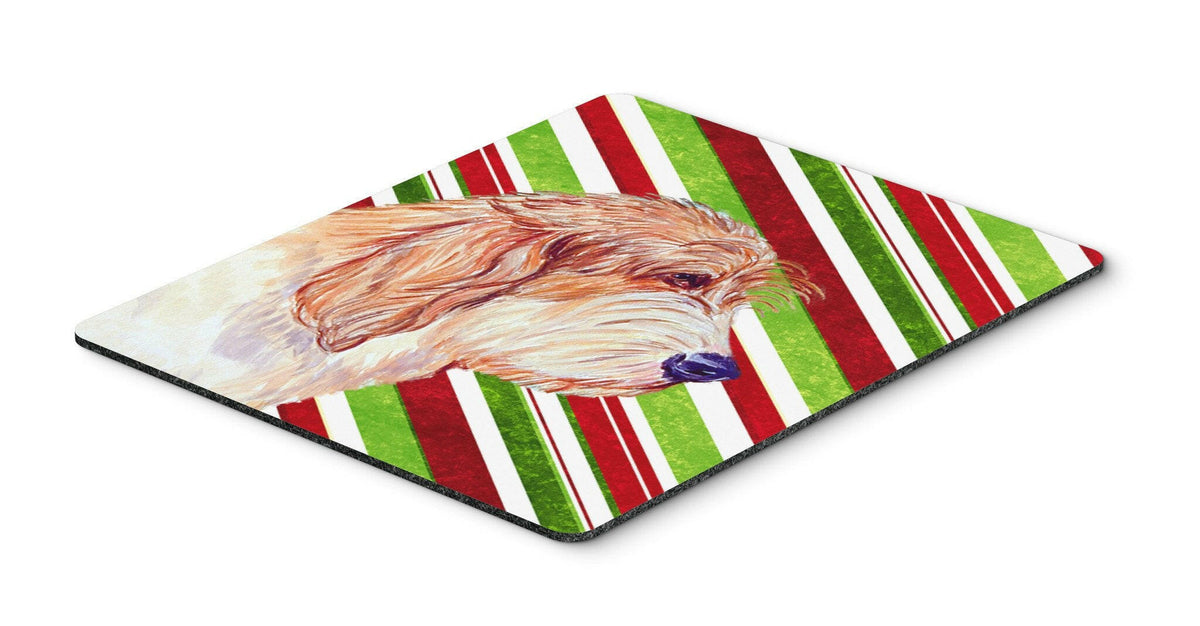 Petit Basset Griffon Vendeen Candy Cane  Christmas Mouse Pad, Hot Pad or Trivet by Caroline&#39;s Treasures