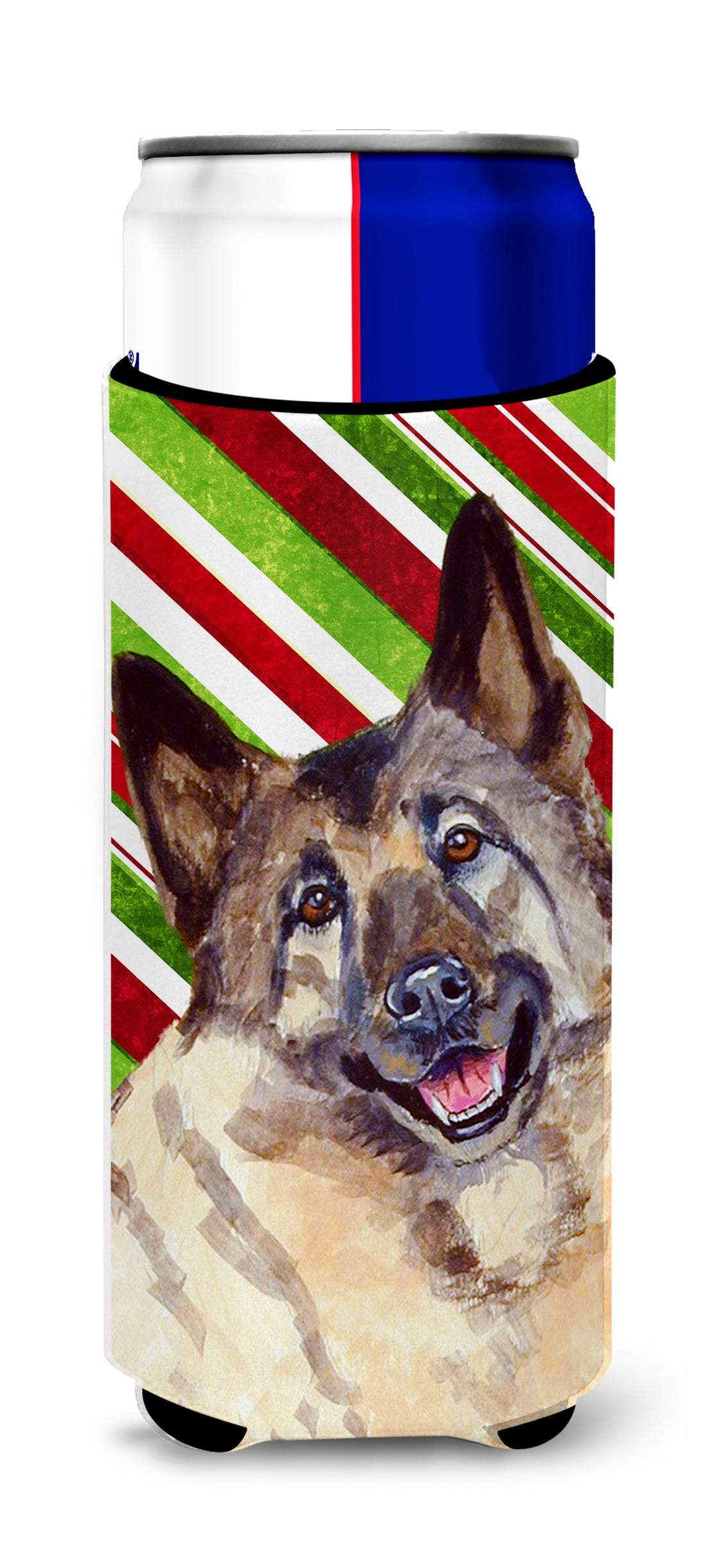 Norwegian Elkhound Candy Cane Holiday Christmas Ultra Beverage Isolateurs pour canettes minces LH9263MUK
