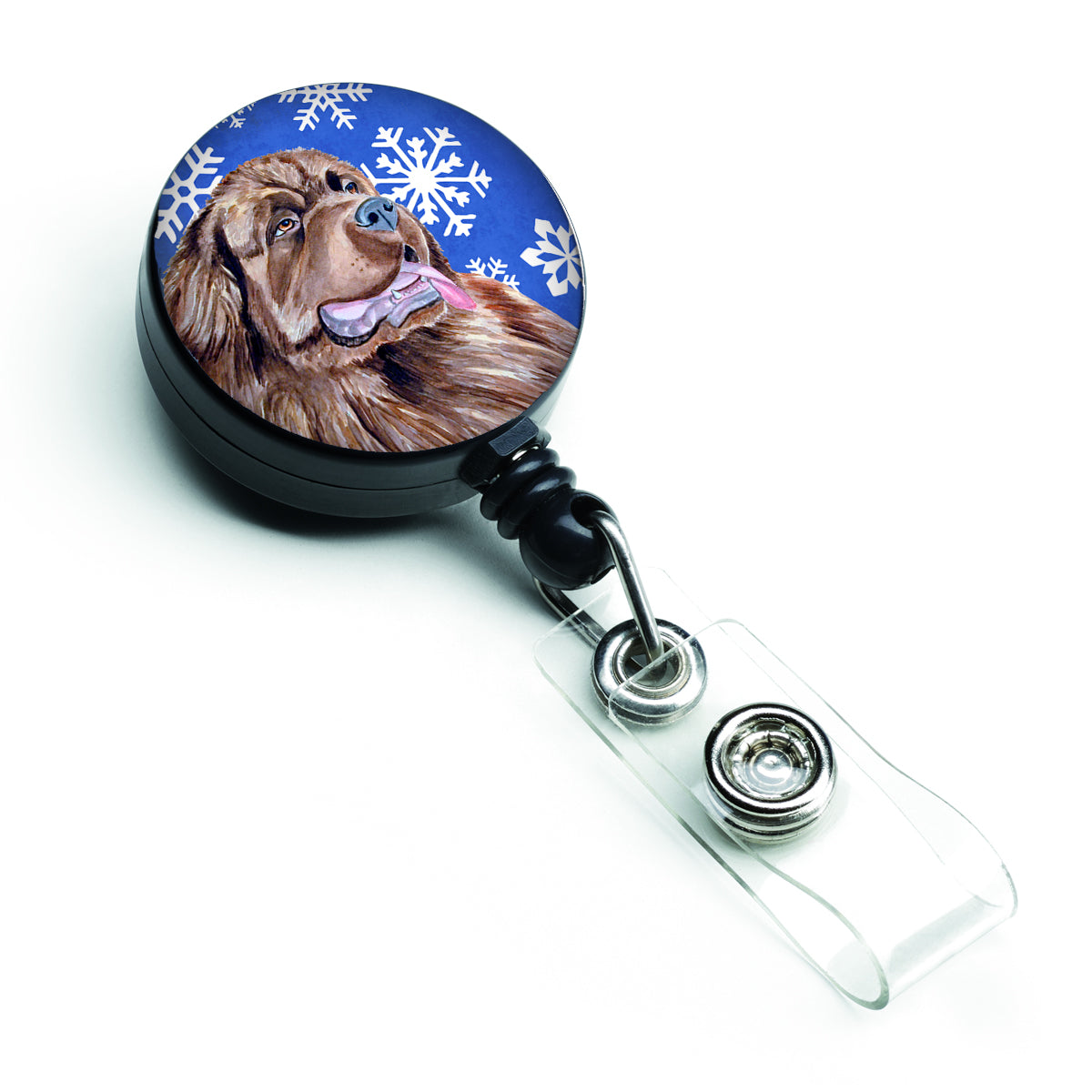 Newfoundland Winter Snowflakes Holiday Retractable Badge Reel LH9264BR  the-store.com.