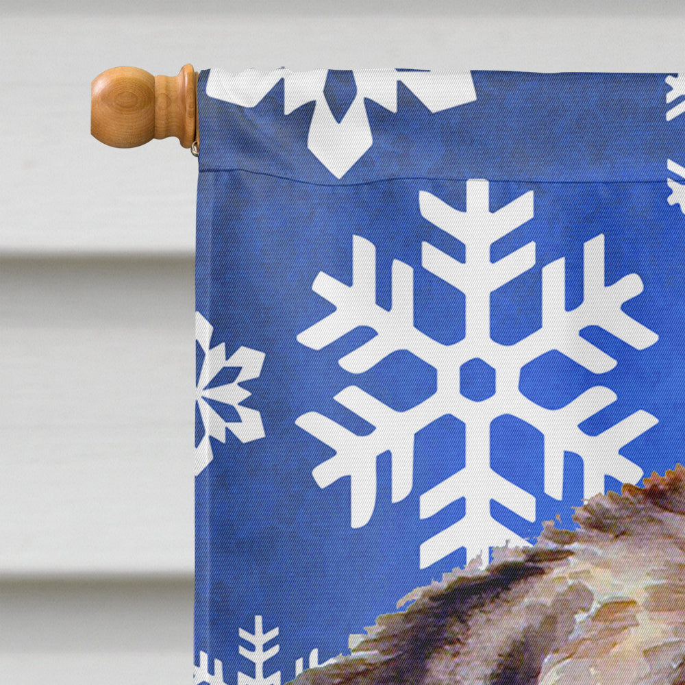 Newfoundland Winter Snowflakes Holiday Flag Canvas House Size