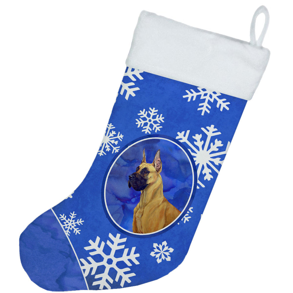 Great Dane Winter Snowflakes Snowflakes Holiday Christmas  Stocking  the-store.com.