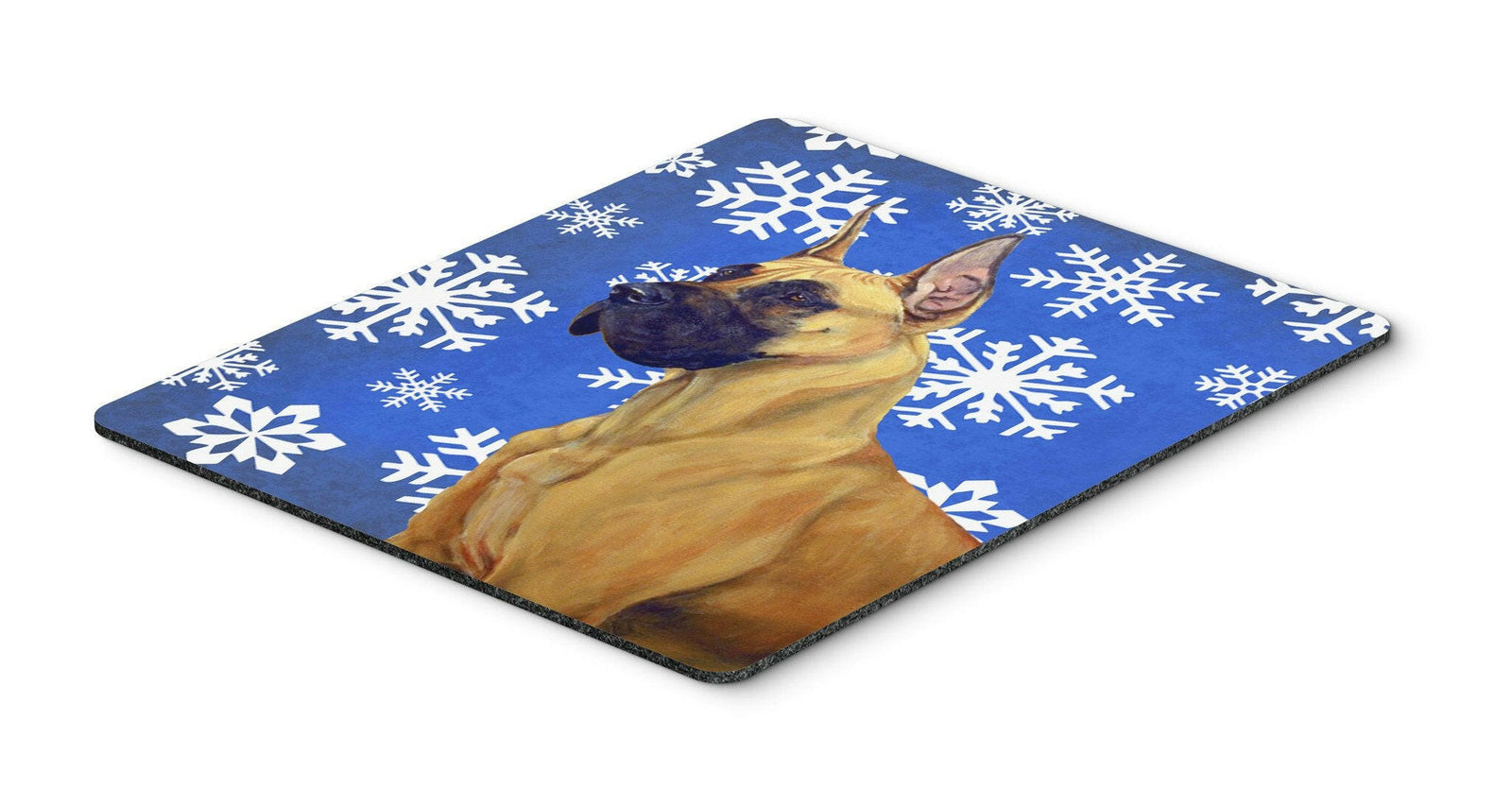 Great Dane Winter Snowflakes Holiday Mouse Pad, Hot Pad or Trivet by Caroline's Treasures