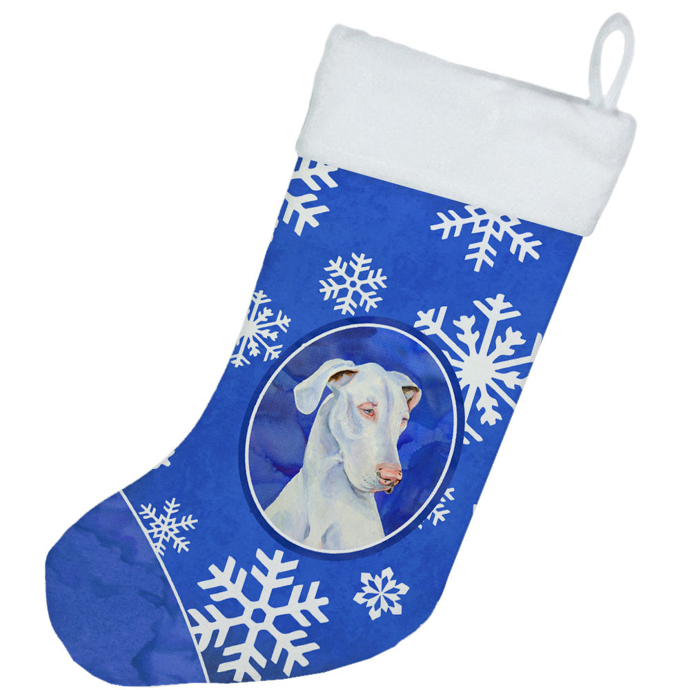 Great Dane Winter Snowflakes Snowflakes Holiday Christmas  Stocking  the-store.com.