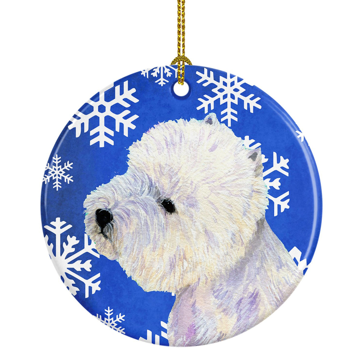 Westie Winter Snowflake Holiday Ceramic Ornament LH9270 by Caroline&#39;s Treasures