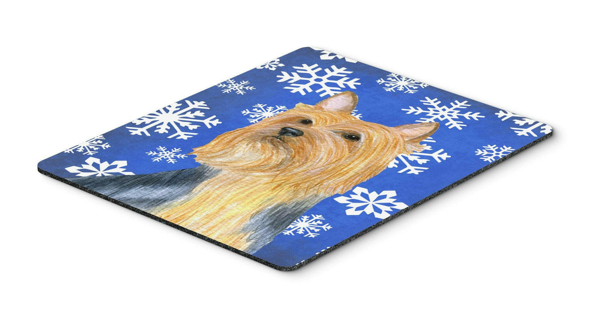 Silky Terrier Winter Snowflakes Holiday Mouse Pad, Hot Pad or Trivet by Caroline&#39;s Treasures
