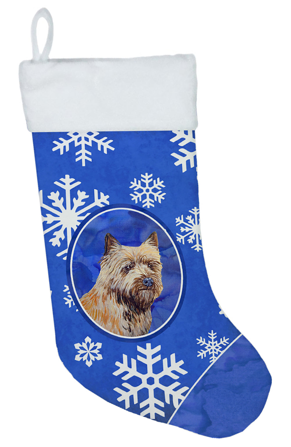 Cairn Terrier Winter Snowflakes Snowflakes Holiday Christmas  Stocking