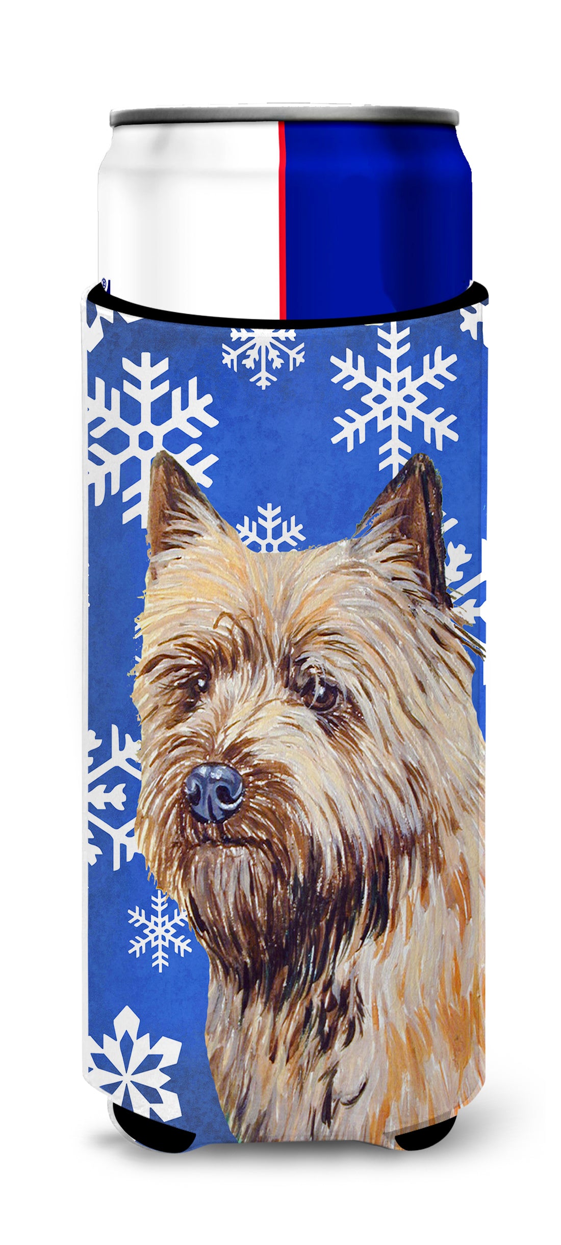 Cairn Terrier Winter Snowflakes Holiday Ultra Beverage Insulators for slim cans LH9275MUK
