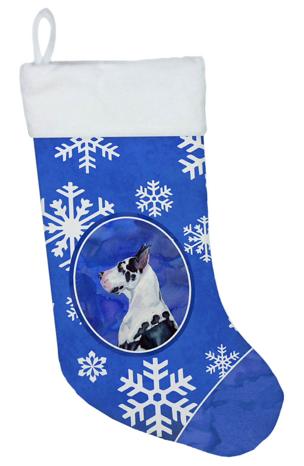 Great Dane Winter Snowflakes Snowflakes Holiday Christmas Stocking  the-store.com.