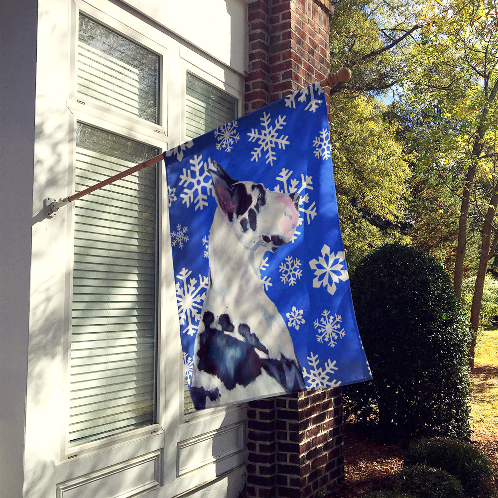 Great Dane Winter Snowflakes Holiday Flag Canvas House Size  the-store.com.