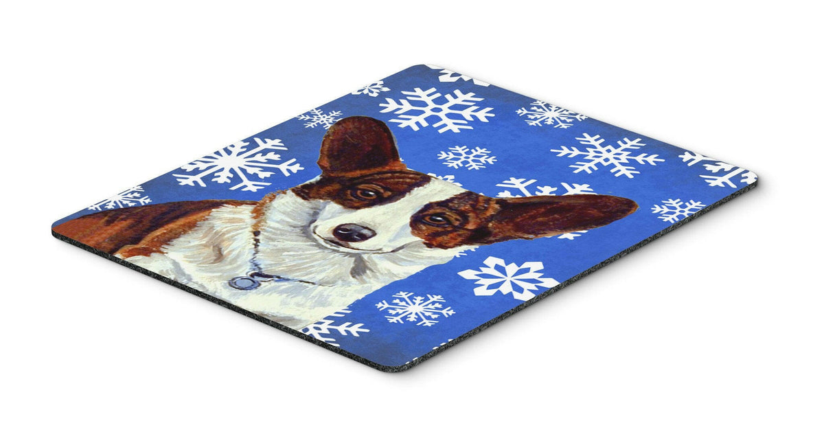 Corgi Winter Snowflakes Holiday Mouse Pad, Hot Pad or Trivet by Caroline&#39;s Treasures