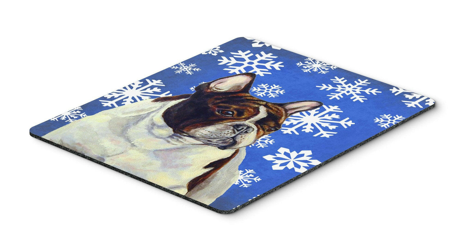 French Bulldog Winter Snowflakes Holiday Mouse Pad, Hot Pad or Trivet by Caroline's Treasures