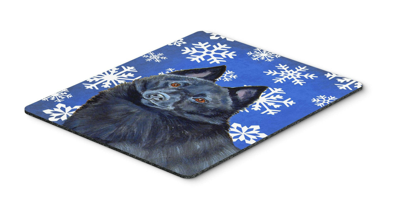 Schipperke Winter Snowflakes Holiday Mouse Pad, Hot Pad or Trivet by Caroline's Treasures