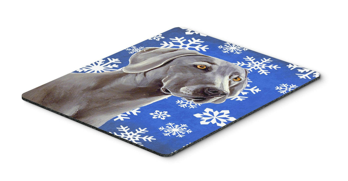 Weimaraner Winter Snowflakes Holiday Mouse Pad, Hot Pad or Trivet by Caroline&#39;s Treasures