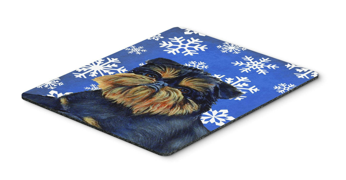 Brussels Griffon Winter Snowflakes Holiday Mouse Pad, Hot Pad or Trivet by Caroline&#39;s Treasures