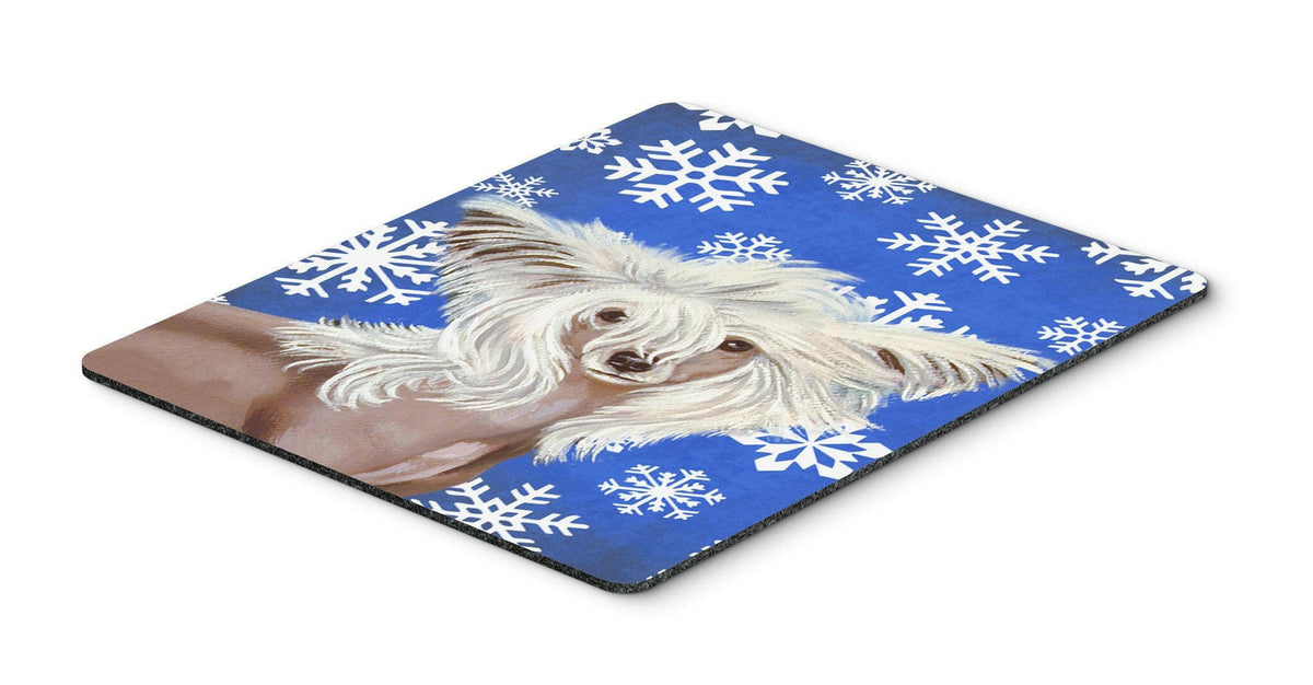 Chinese Crested Winter Snowflakes Holiday Mouse Pad, Hot Pad or Trivet by Caroline&#39;s Treasures