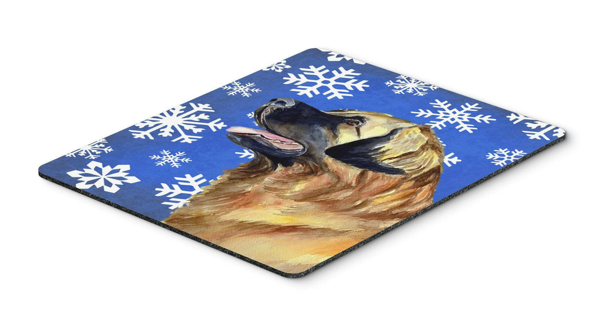 Leonberger Winter Snowflakes Holiday Mouse Pad, Hot Pad or Trivet by Caroline&#39;s Treasures