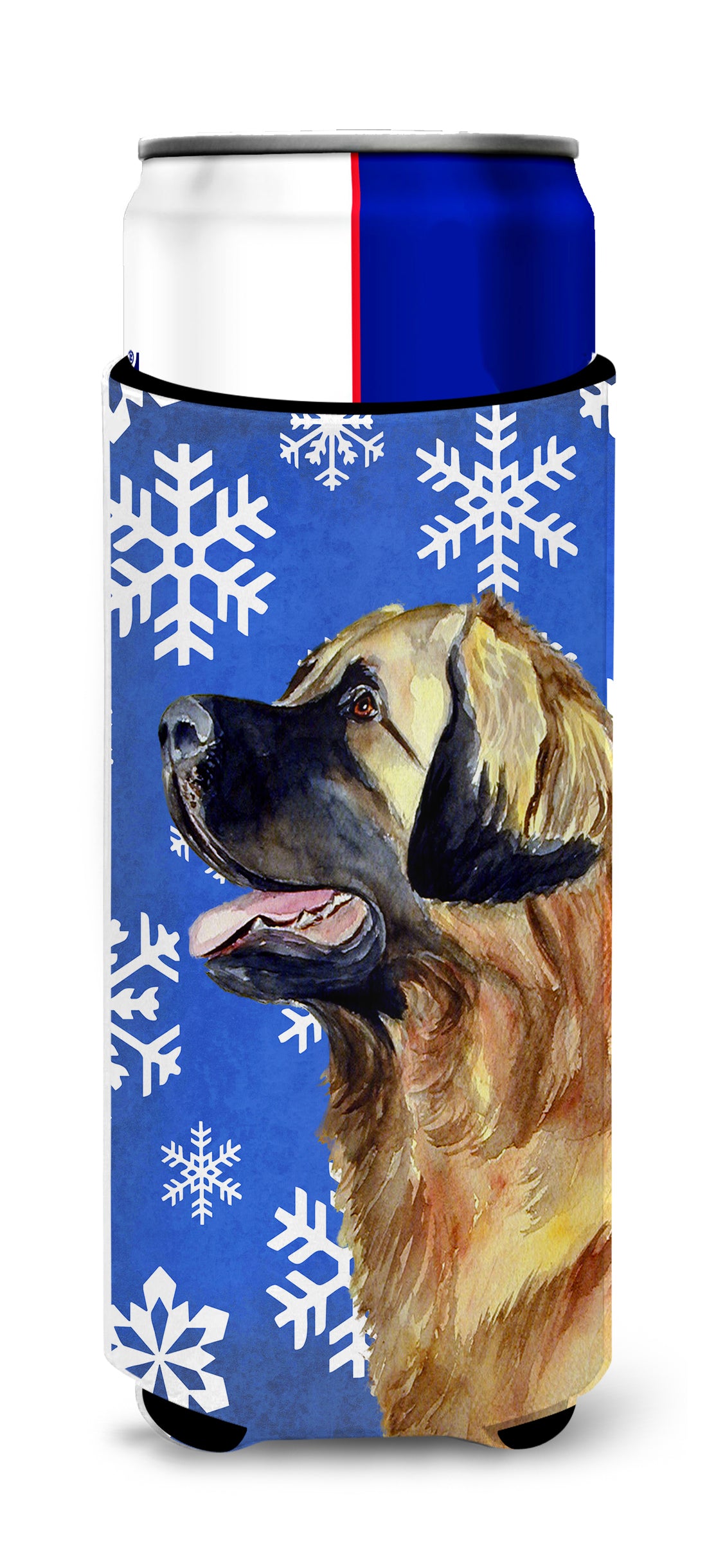 Leonberger Winter Snowflakes Holiday Ultra Beverage Isolateurs pour canettes minces LH9303MUK
