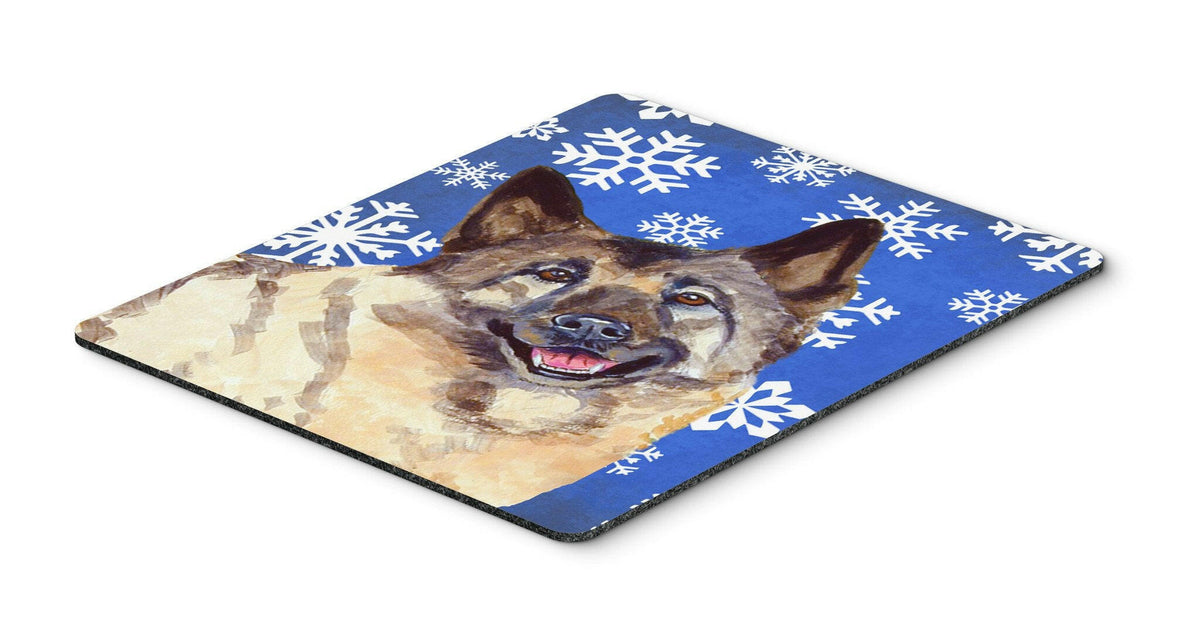 Norwegian Elkhound Winter Snowflakes  Mouse Pad, Hot Pad or Trivet LH9308 by Caroline&#39;s Treasures