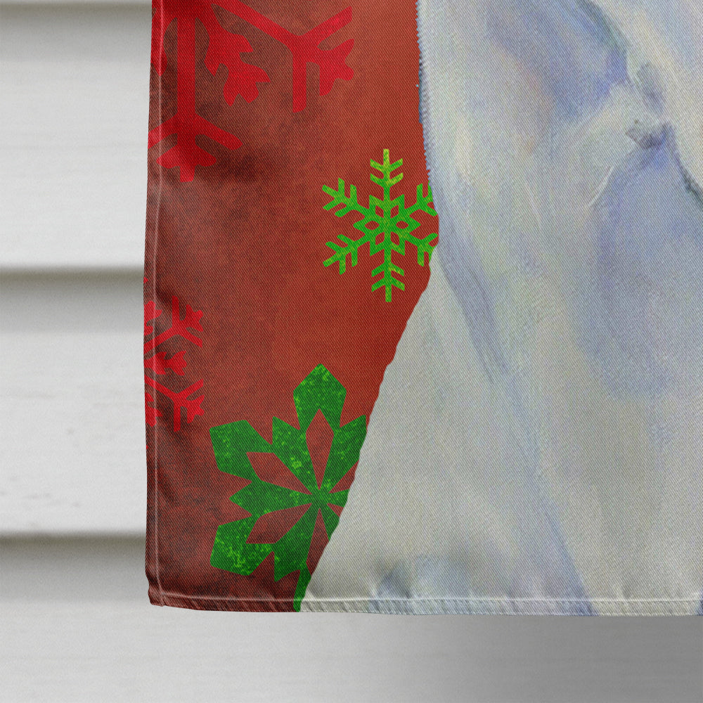 Great Dane Red Green Snowflakes Christmas Flag Canvas House Size  the-store.com.