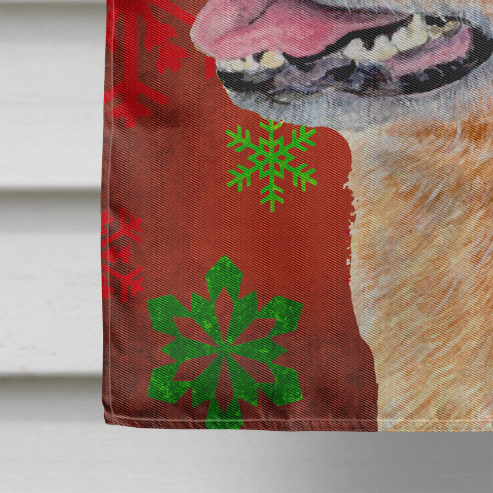 Australian Cattle Dog Red Snowflakes Holiday Christmas Flag Canvas House Size