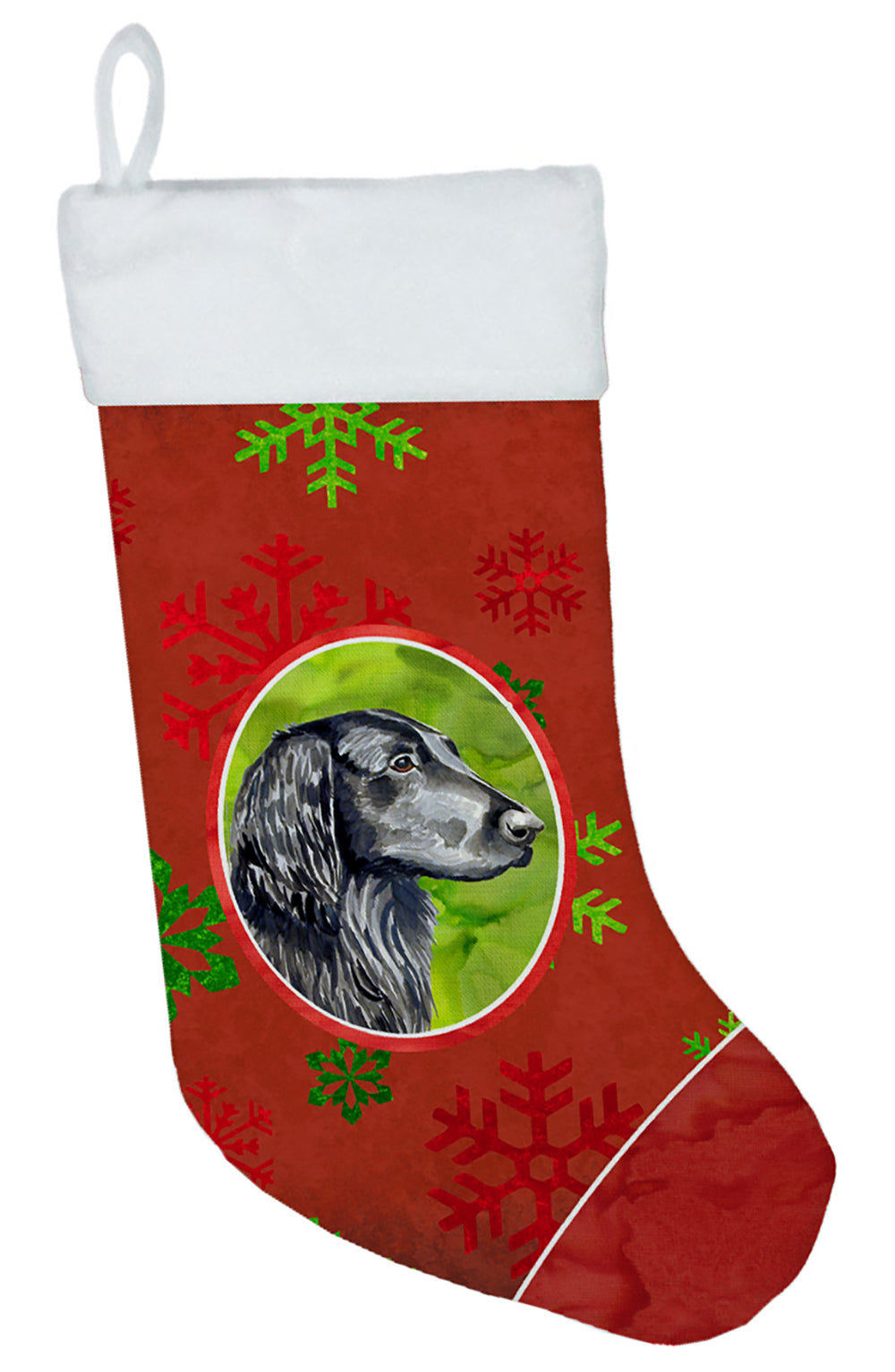 Flat Coated Retriever Red Snowflakes Holiday Christmas Christmas Stocking