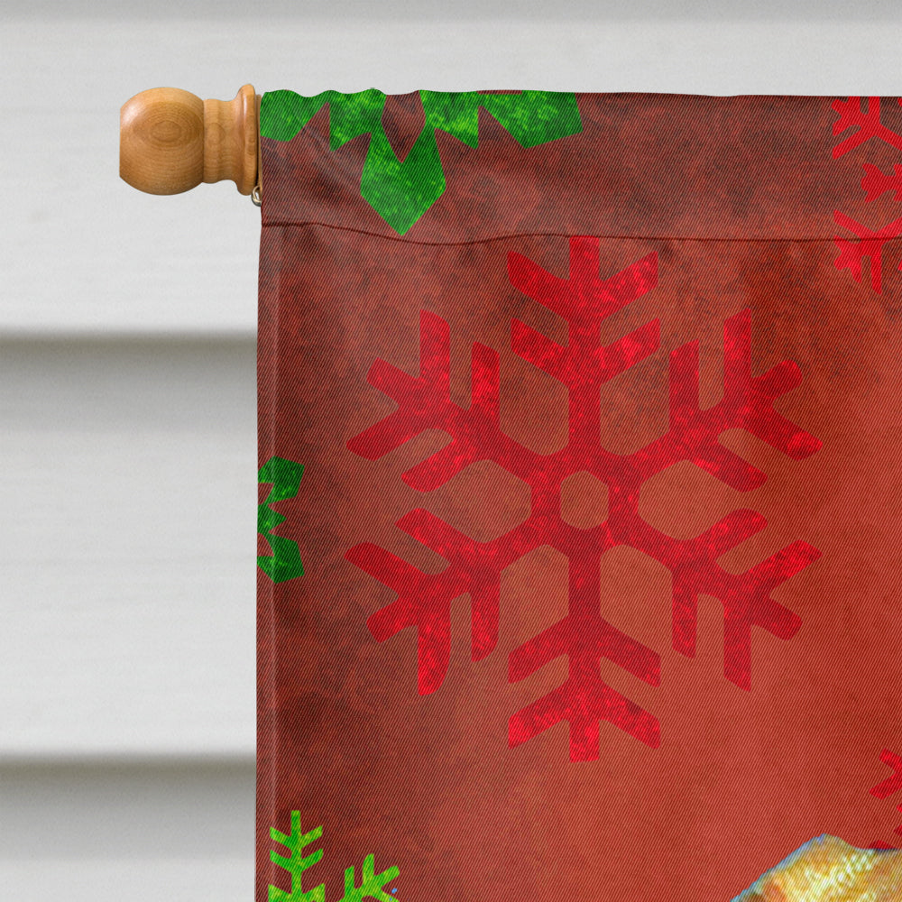 Vizsla Red and Green Snowflakes Holiday Christmas Flag Canvas House Size