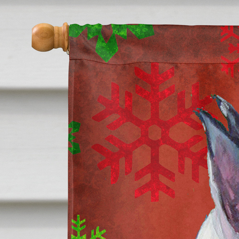 Great Dane Red Green Snowflakes Christmas Flag Canvas House Size