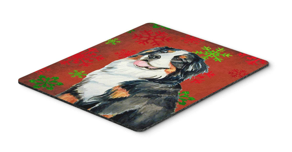 Bernese Mountain Dog Red Snowflakes Christmas Mouse Pad, Hot Pad or Trivet by Caroline&#39;s Treasures