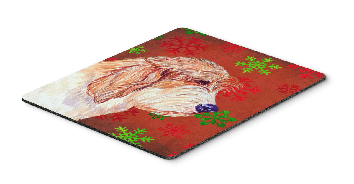 Petit Basset Griffon Vendeen Snowflakes Christmas Mouse Pad, Hot Pad or Trivet by Caroline&#39;s Treasures