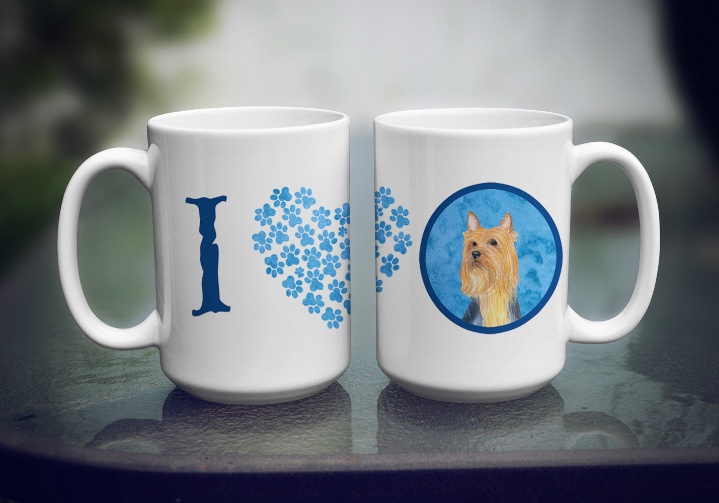 Silky Terrier  Dishwasher Safe Microwavable Ceramic Coffee Mug 15 ounce  the-store.com.