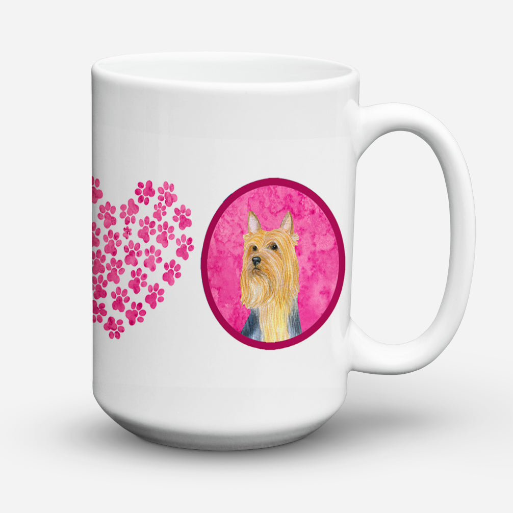 Silky Terrier  Dishwasher Safe Microwavable Ceramic Coffee Mug 15 ounce  the-store.com.
